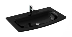 ELITA UMYWALKA SZKLANA LEO 80 BLACK