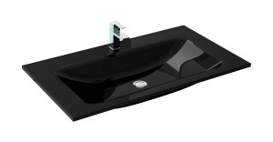 145930 ELITA UMYWALKA SZKLANA VETRO 90 BLACK szklana
